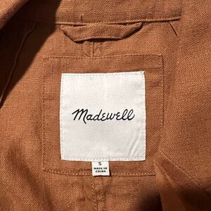 Madewell Brown Linen Blazer